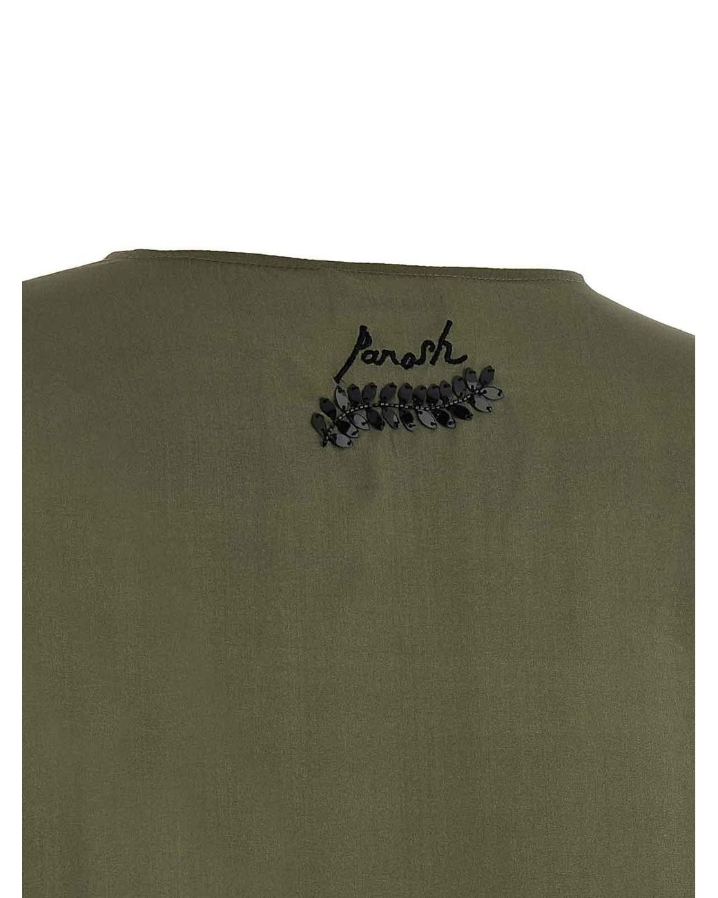 P.A.R.O.S.H. Green P. A.R. O.S. H. Silk Long Dress