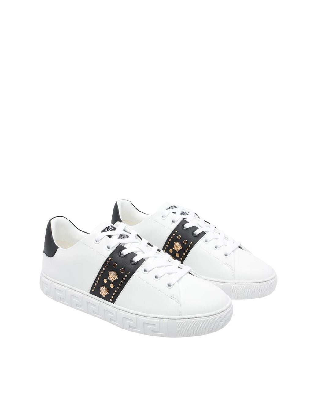 Versace White And Medusa Sneakers for men