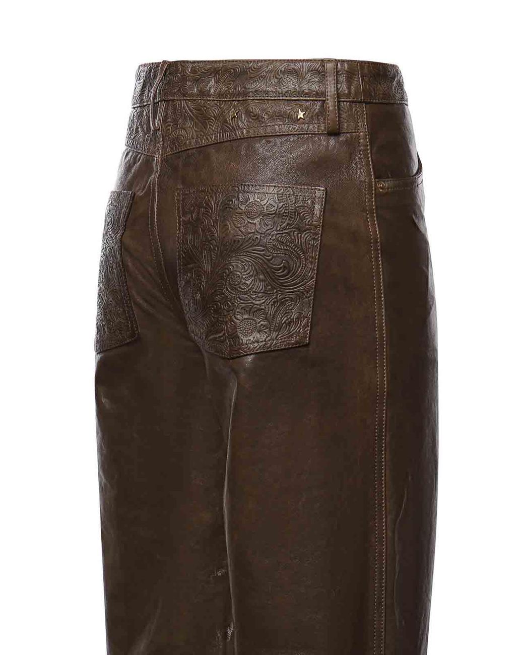 Golden Goose Deluxe Brand Brown Melany Leather Pants