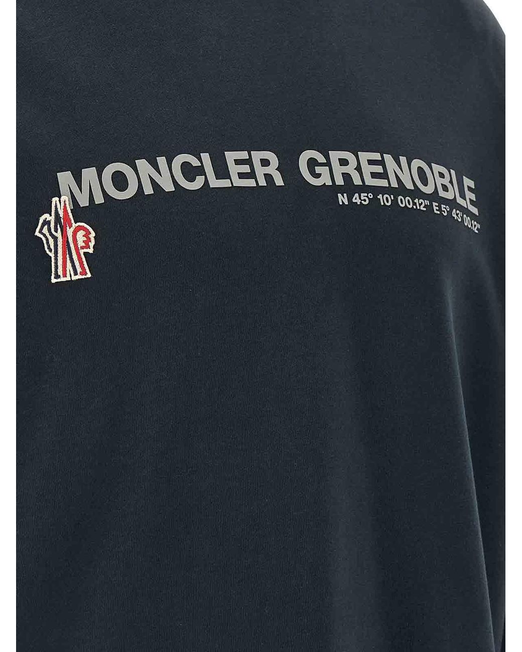 Moncler Blue Logo Hoodie for men