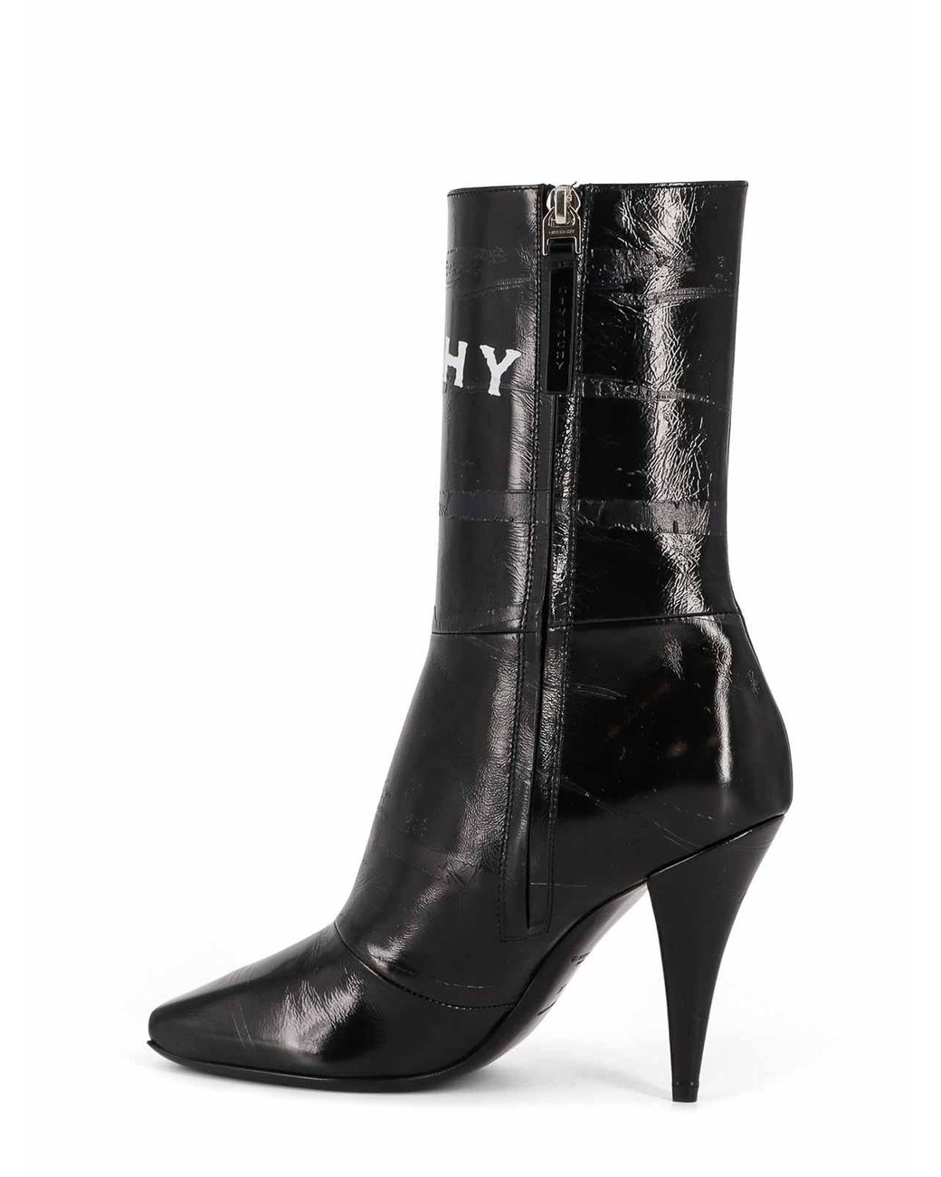 Givenchy Black Sliced Square Tape Ankle Boots