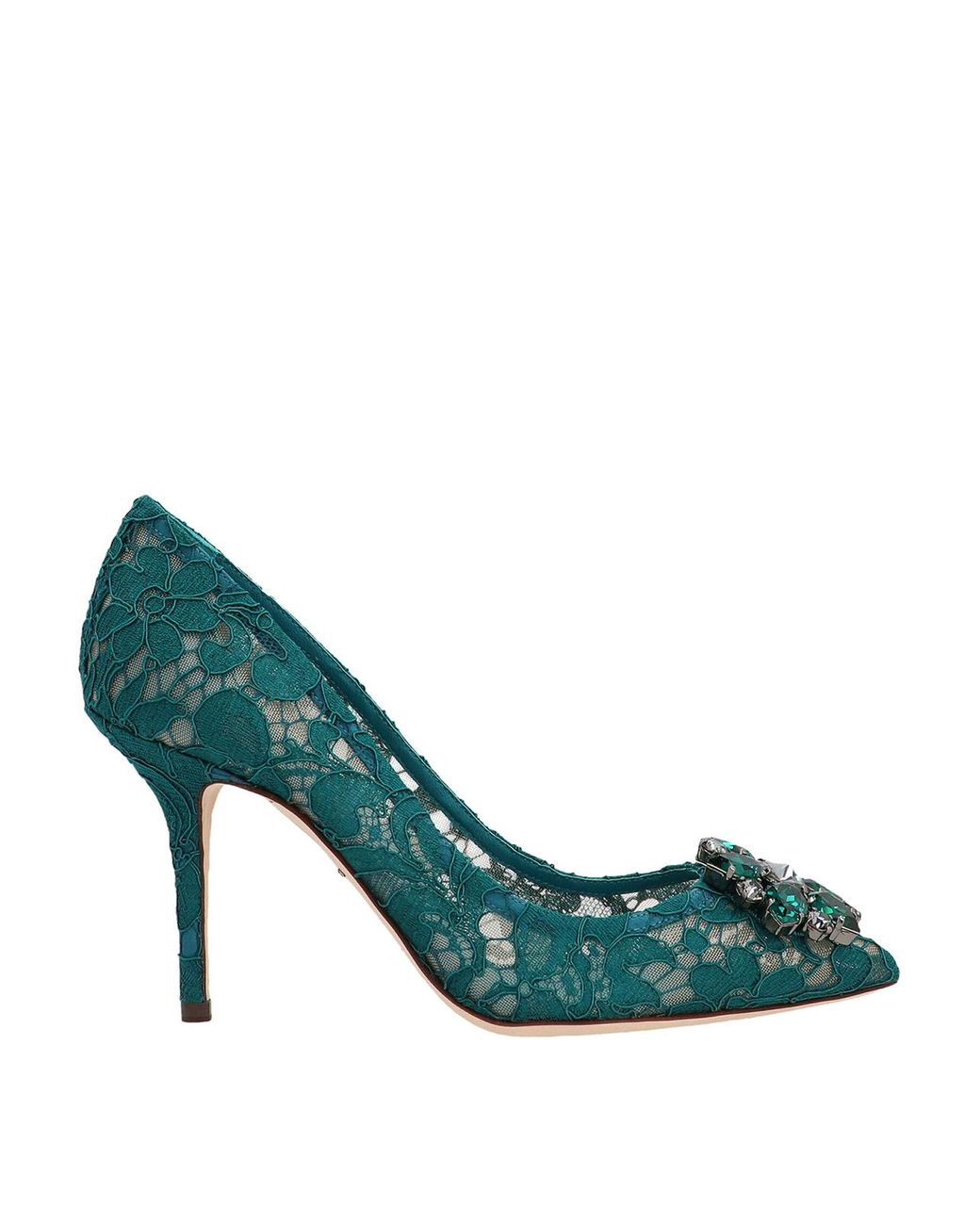 Dolce Gabbana Bellucci Lace Pumps in Green Lyst UK