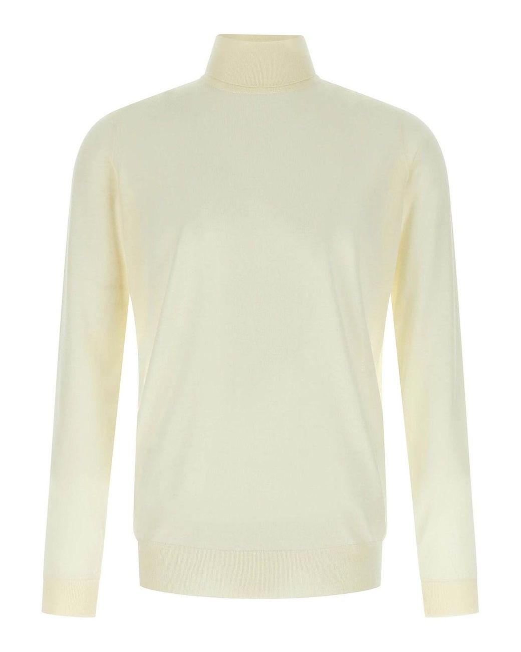 John Smedley White Richards Sweater for men
