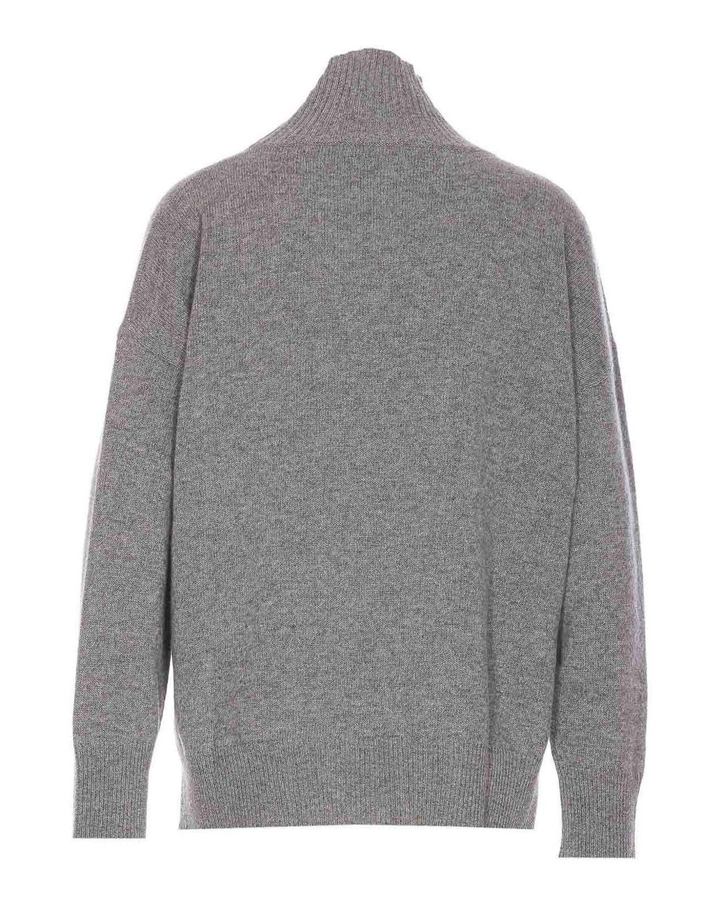 Roberto Collina Gray Turtleneck Sweater