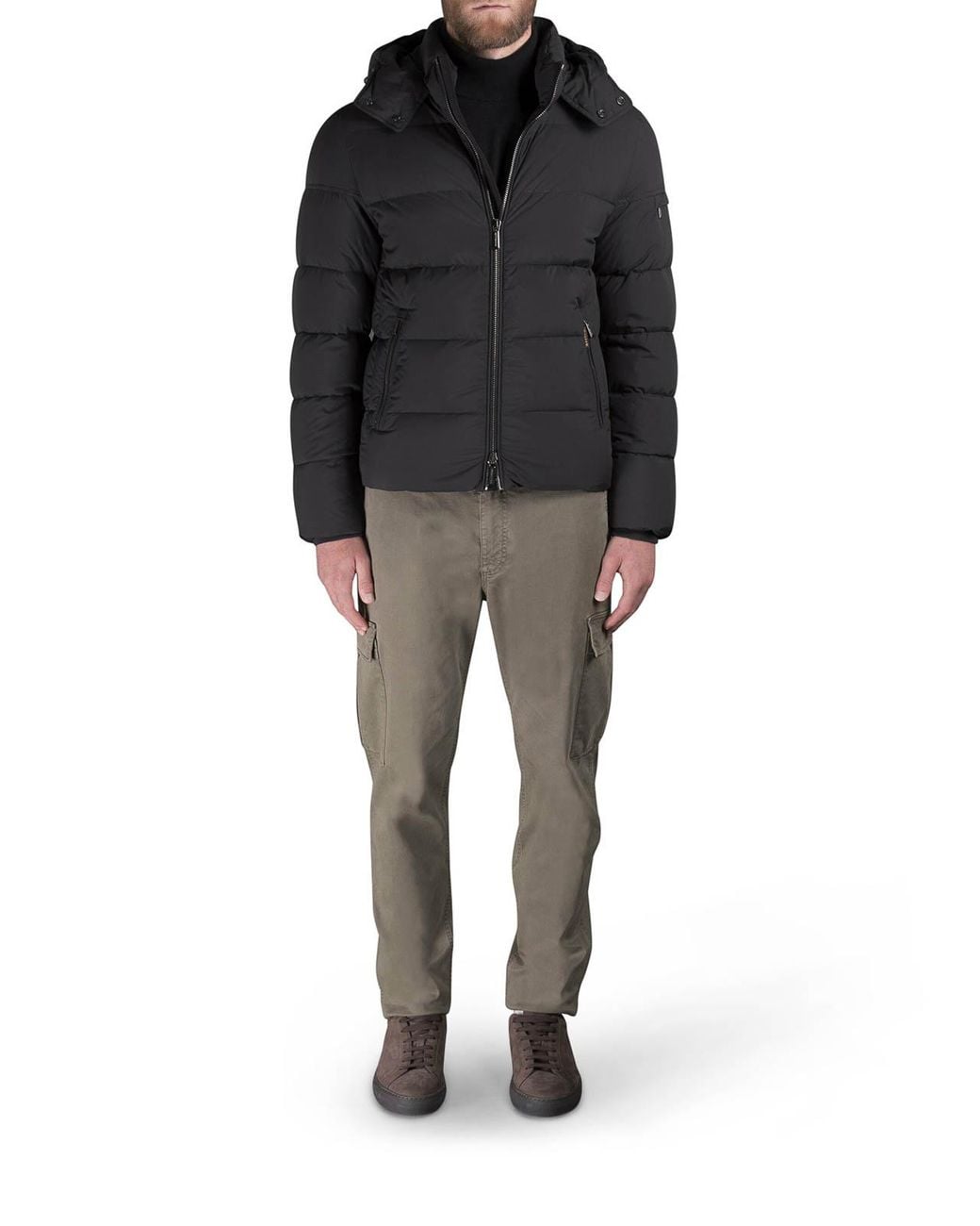 Moorer Black Brett-Skt Down Jacket for men