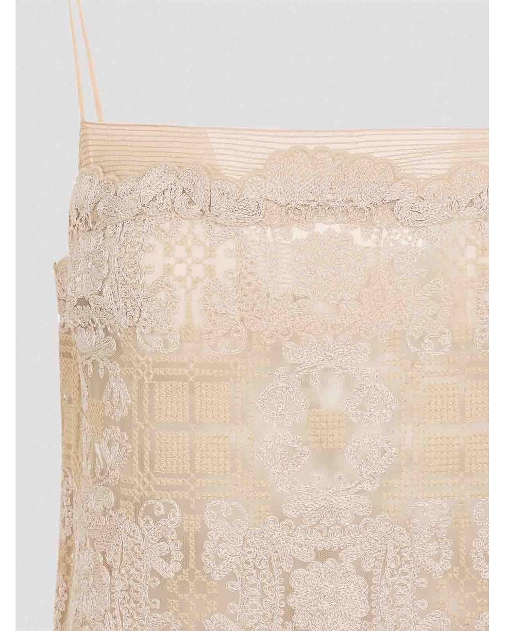 Ermanno Scervino Natural Polyester Mini Dress