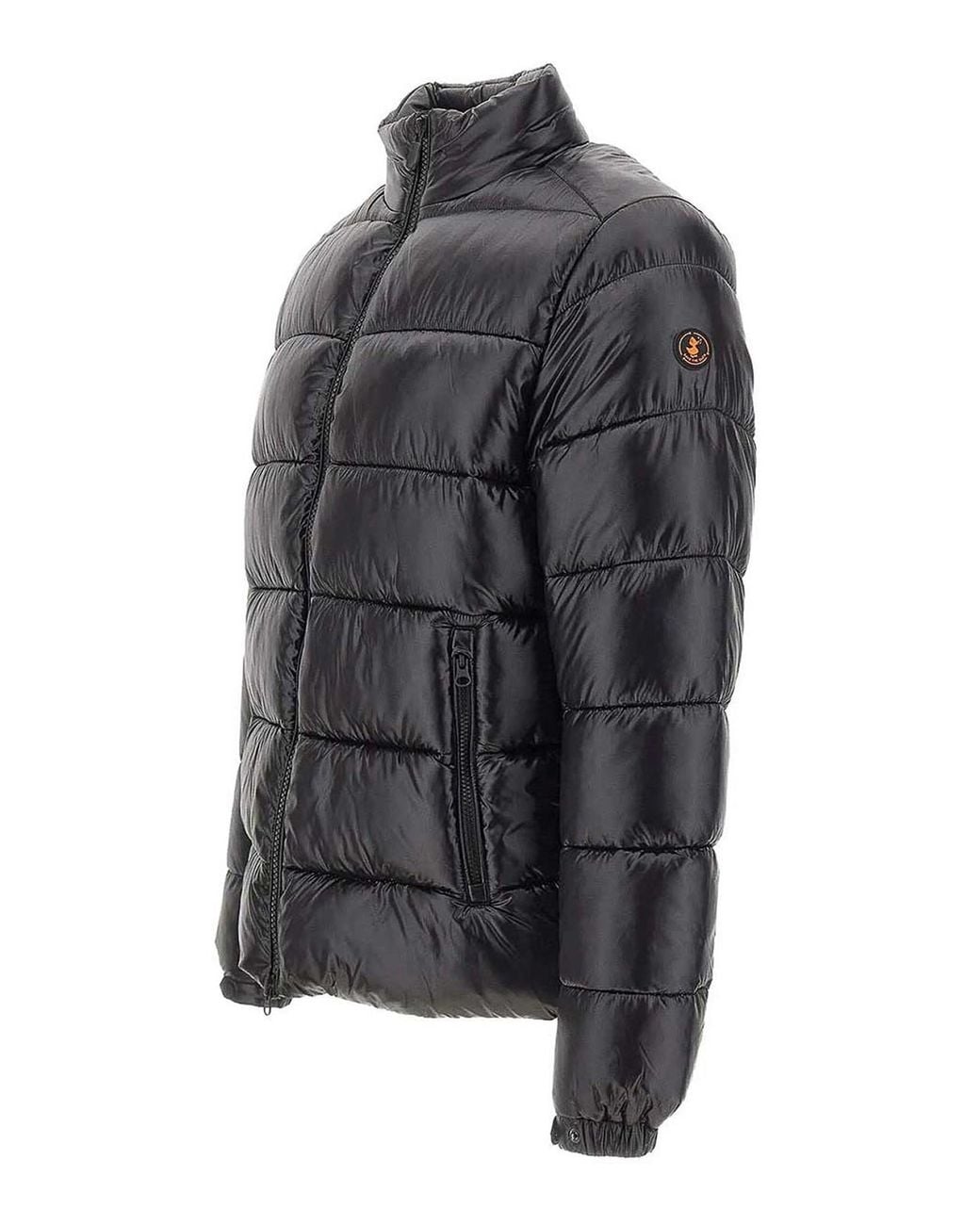 Save The Duck Gray Jobim Lacquer-Effect Down Jacket for men