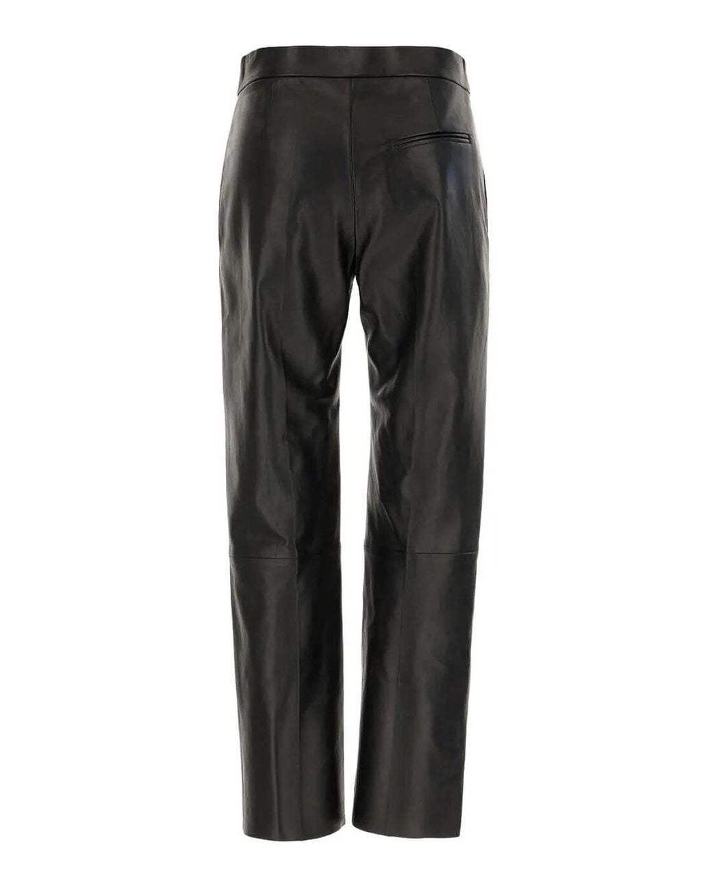Alberta Ferretti Black Leather Pants