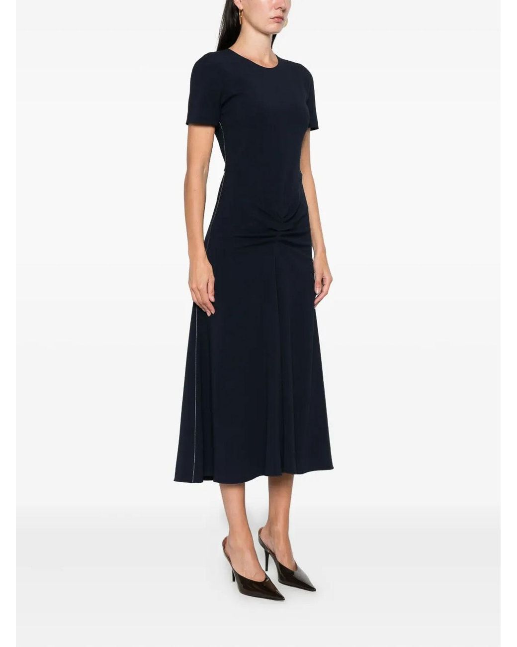Victoria Beckham Black Short Sleeve Dress