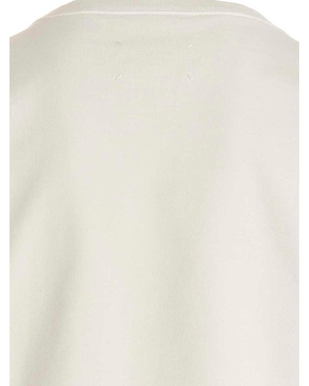 Maison Margiela White Logo Embroidery Sweatshirt for men