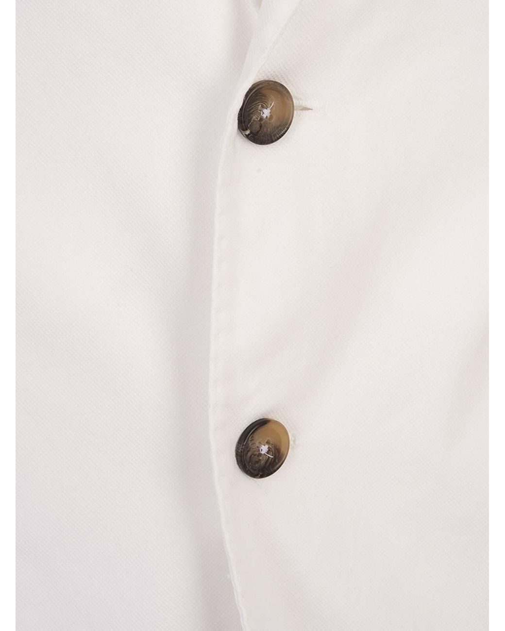 RUSSO CAPRI White Oxford Cotton Blazer for men