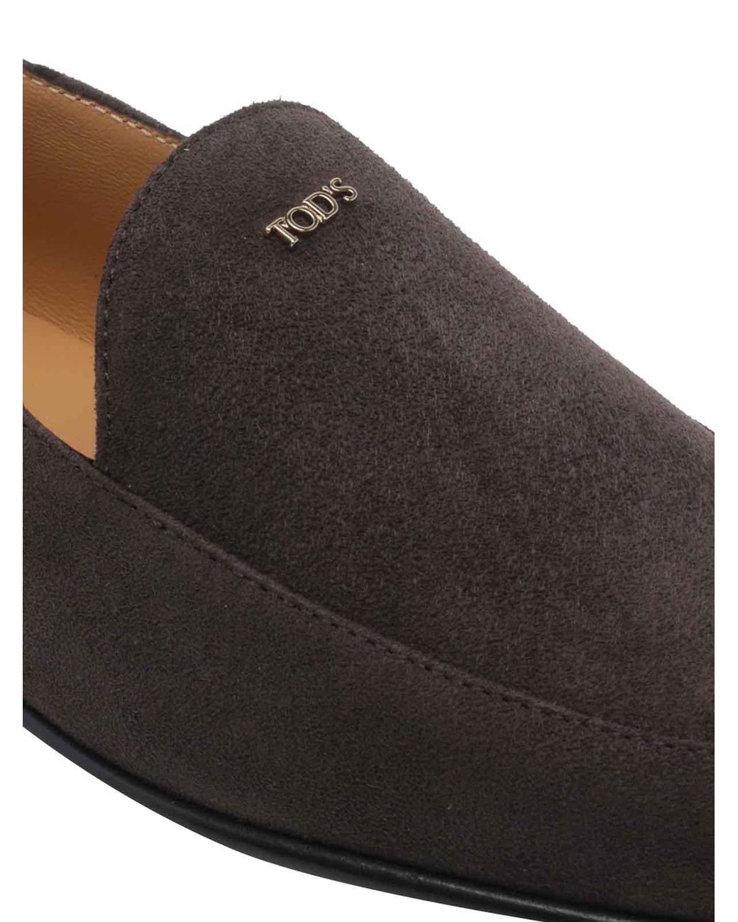 Tod's Brown Suede Sabot Loafers