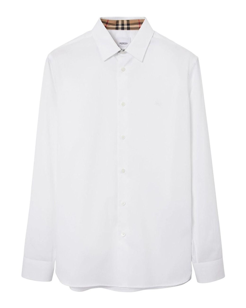 Burberry White Ekd Logo Cotton Shirt for men