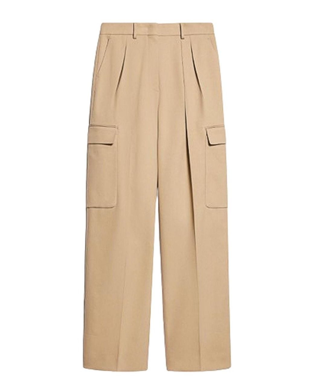 Sportmax Natural Verbas Low-Waisted Cargo Trousers