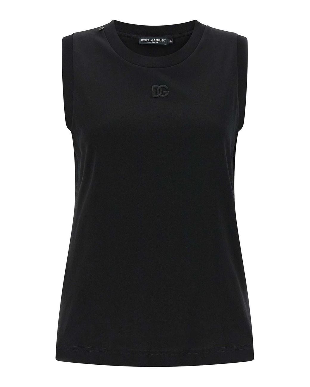 Dolce & Gabbana Black T-Shirt With Scarf