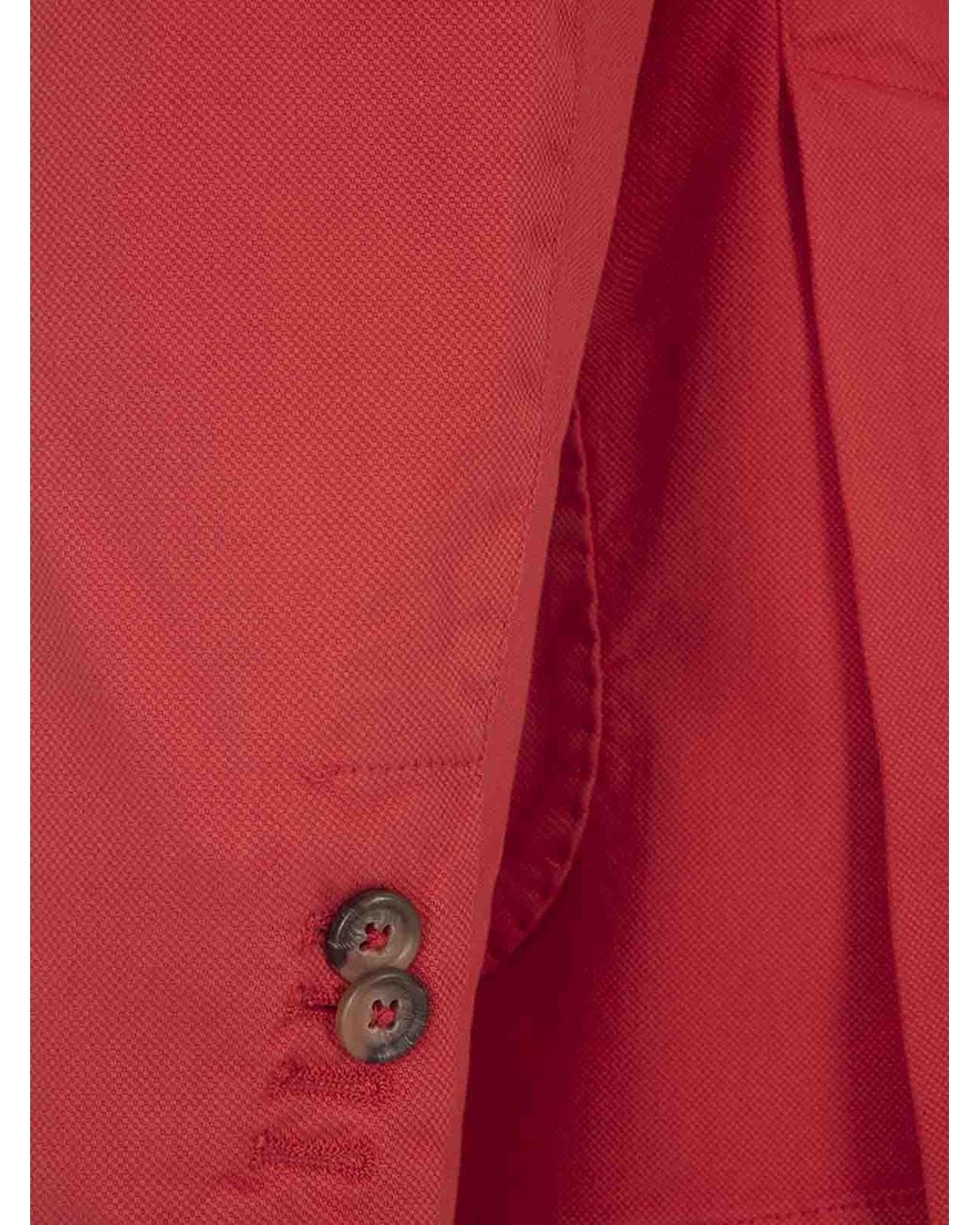 RUSSO CAPRI Red Oxford Cotton Blazer for men