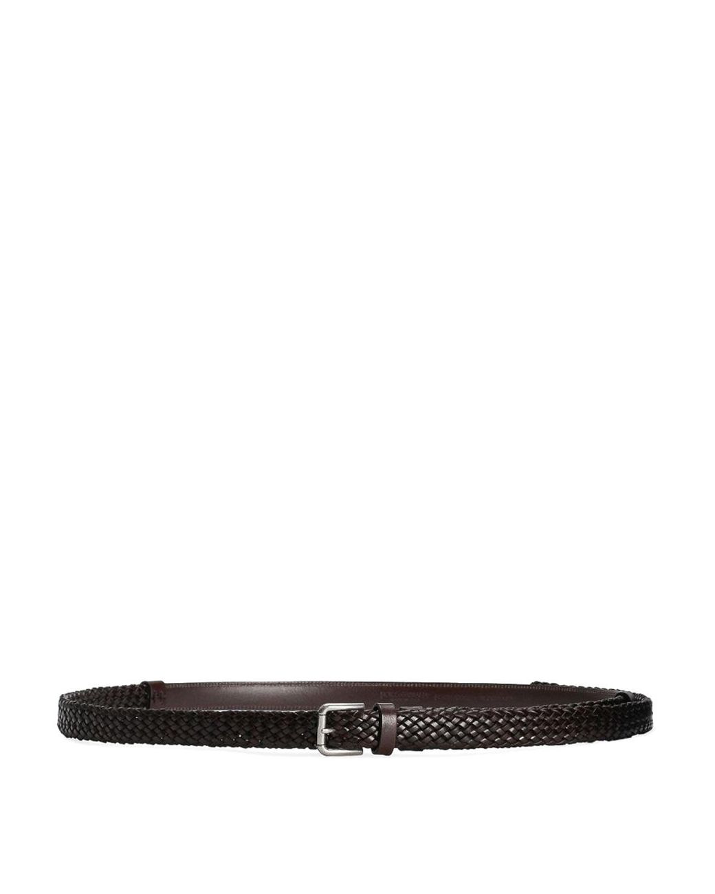 Dolce & Gabbana White Belt With Braided Design for men