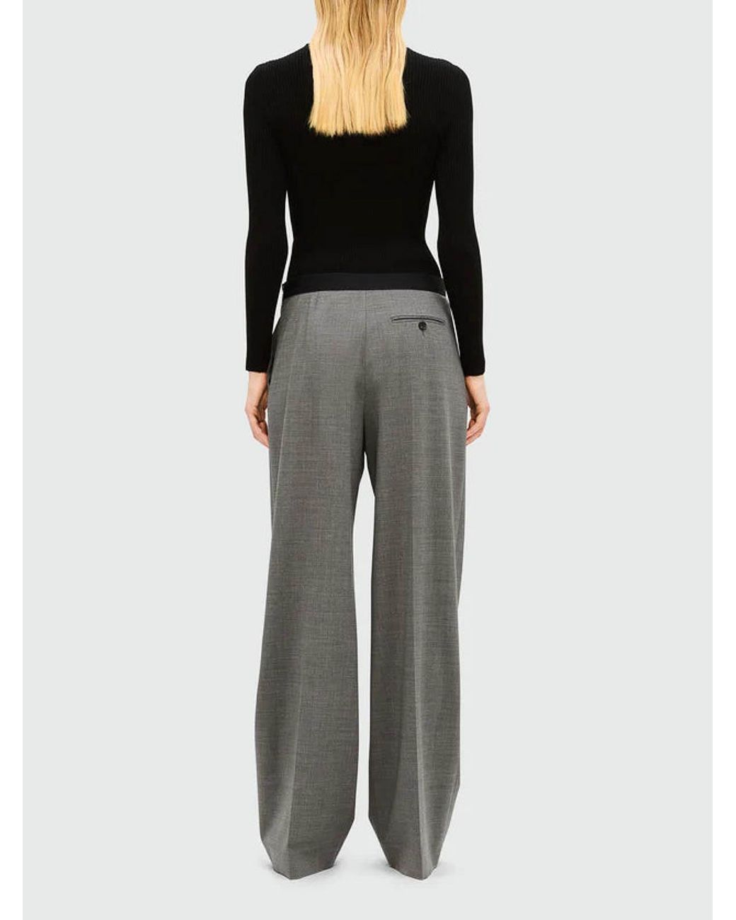 MSGM Gray Msgm Pantalone