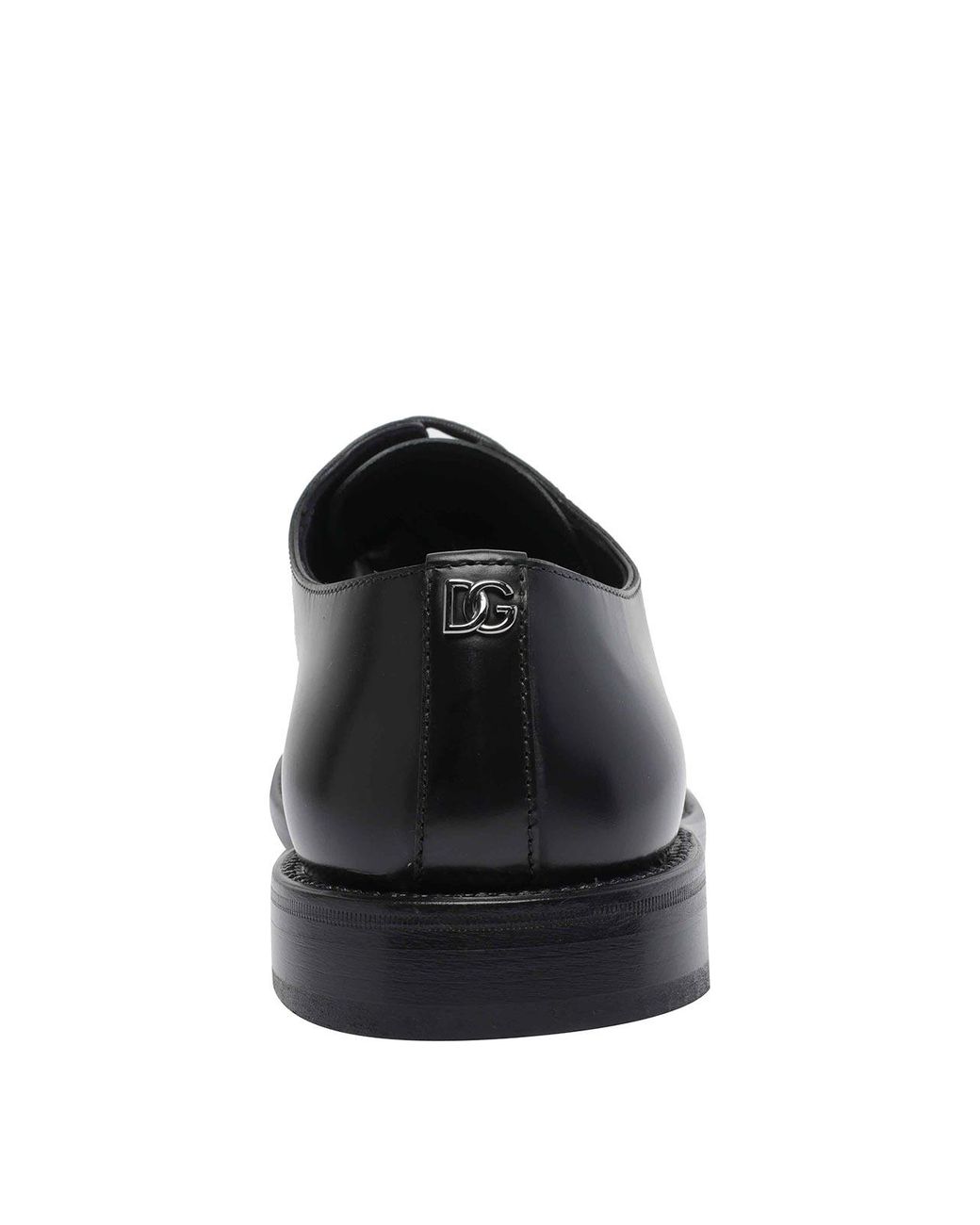 Dolce & Gabbana Black Derby Lace Up Shoes for men