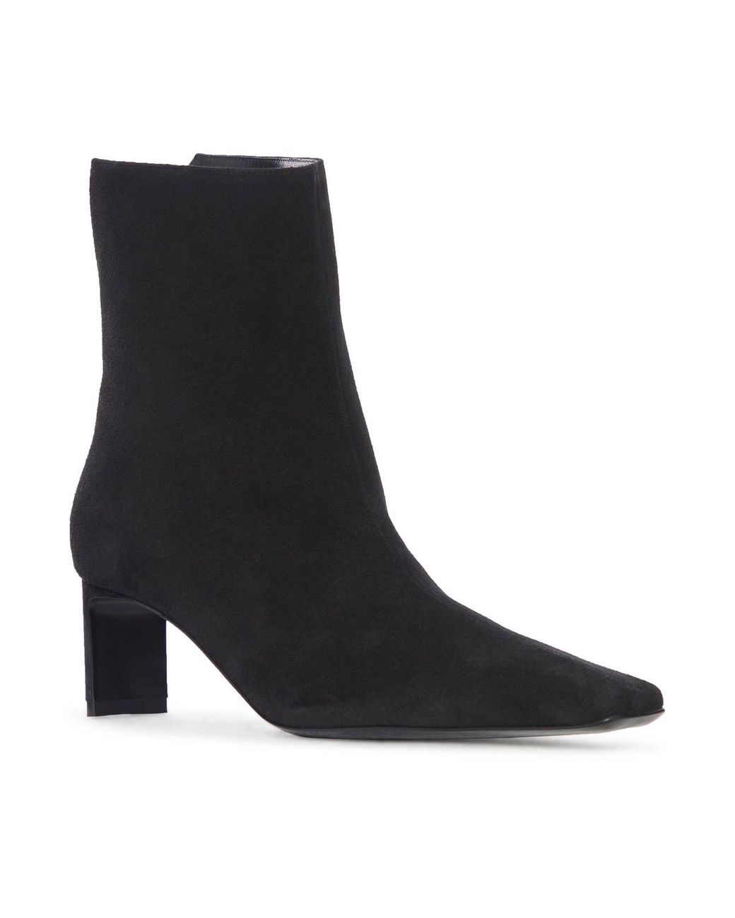 Khaite Black Suede Ankle Boots