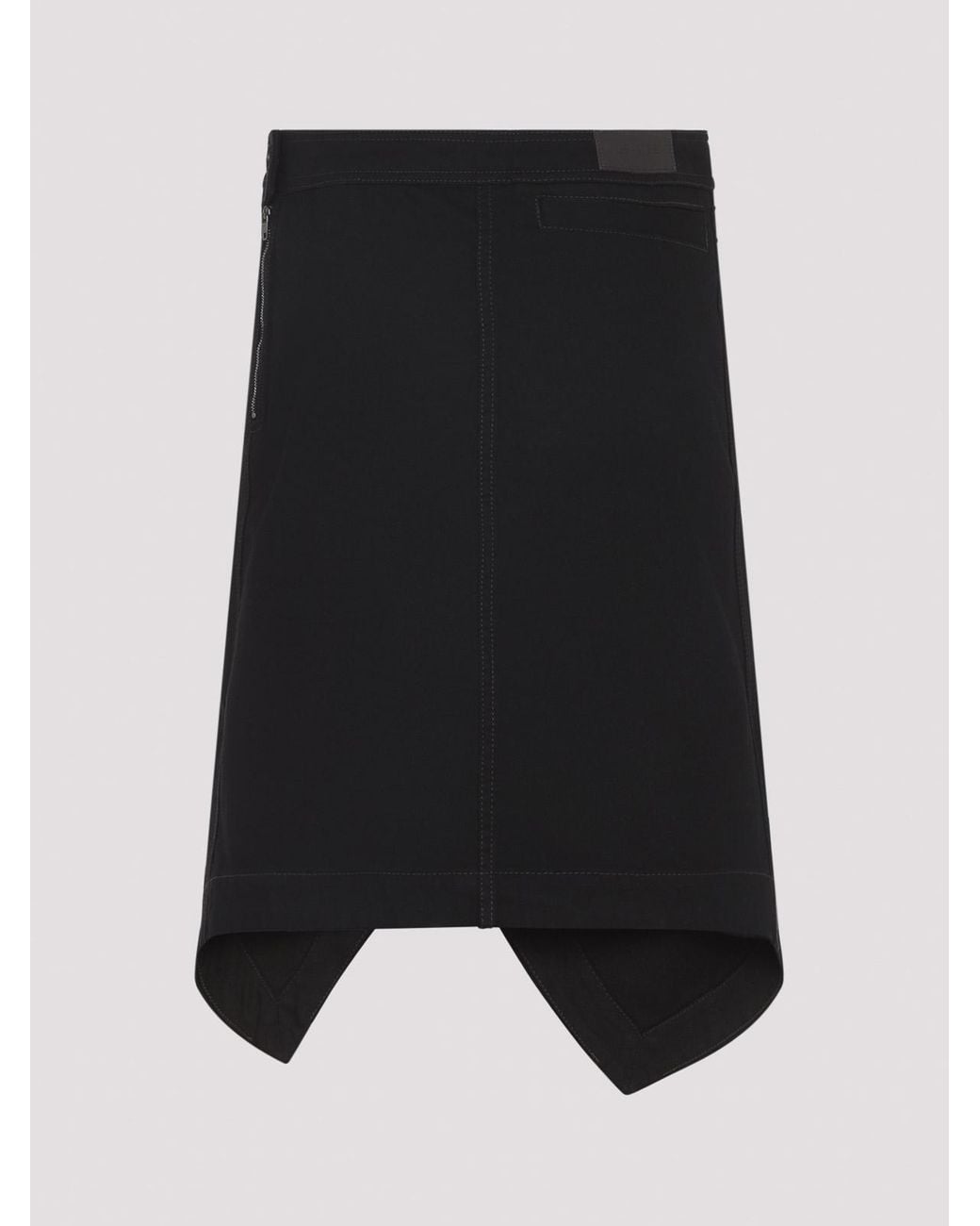 Lemaire Black Asymmetric Midi Skirt