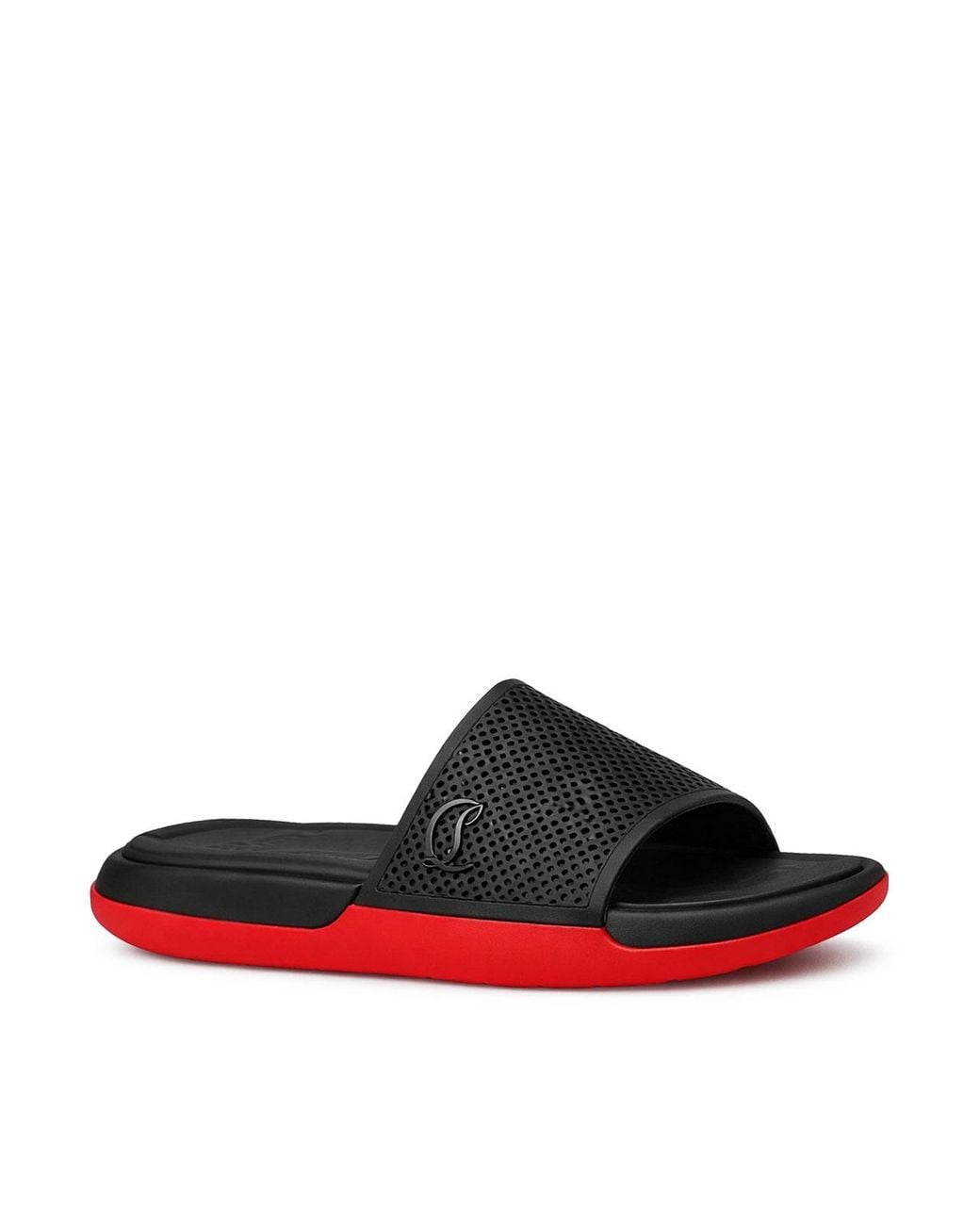 Christian Louboutin Red Easy Breezy Rubber Mules for men