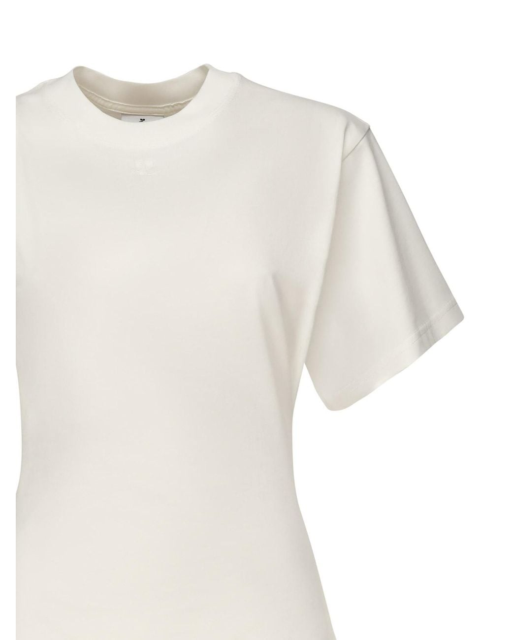 Courreges White Asymmetrical T-Shirt