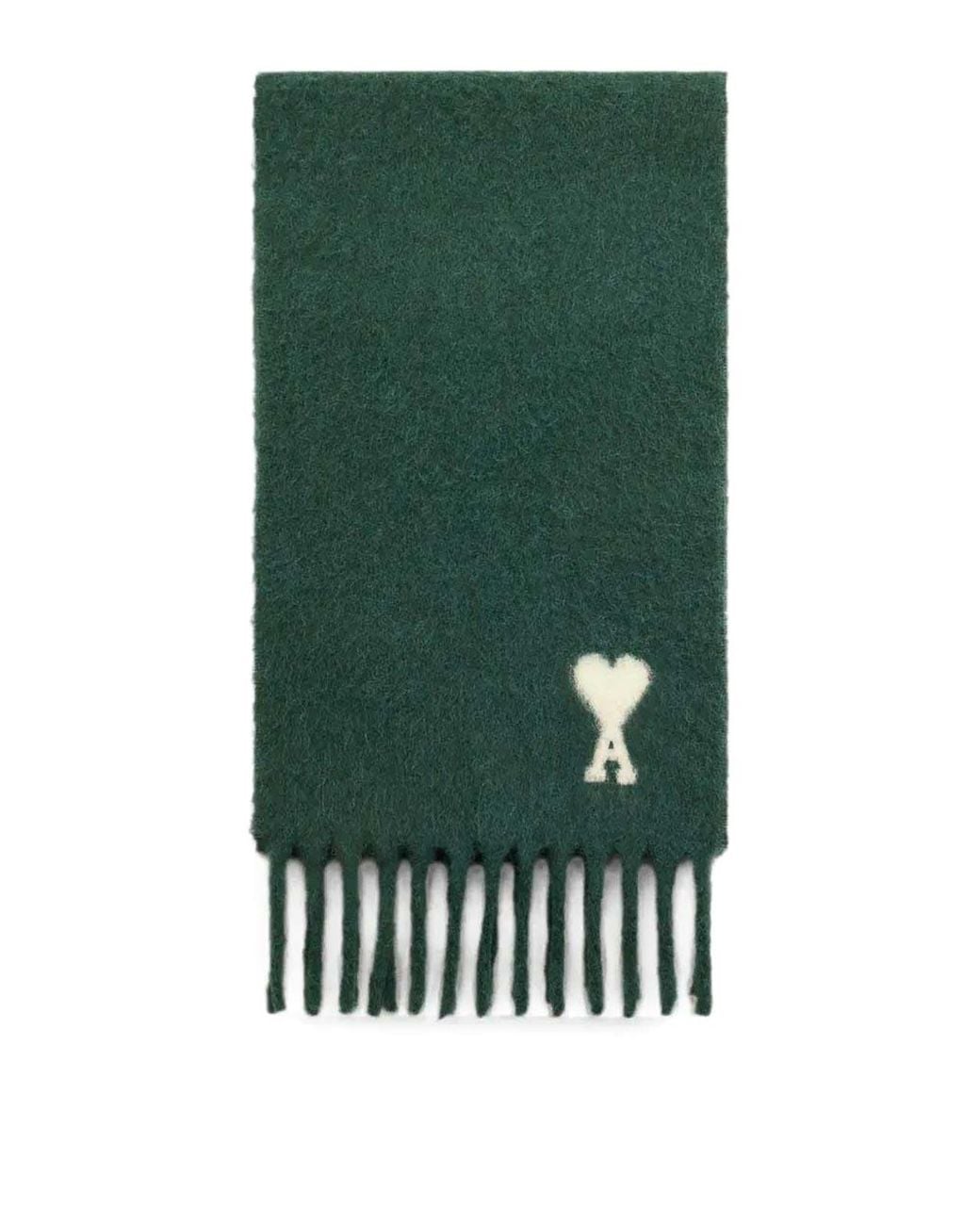 AMI Green Adc Alpaca Scarf