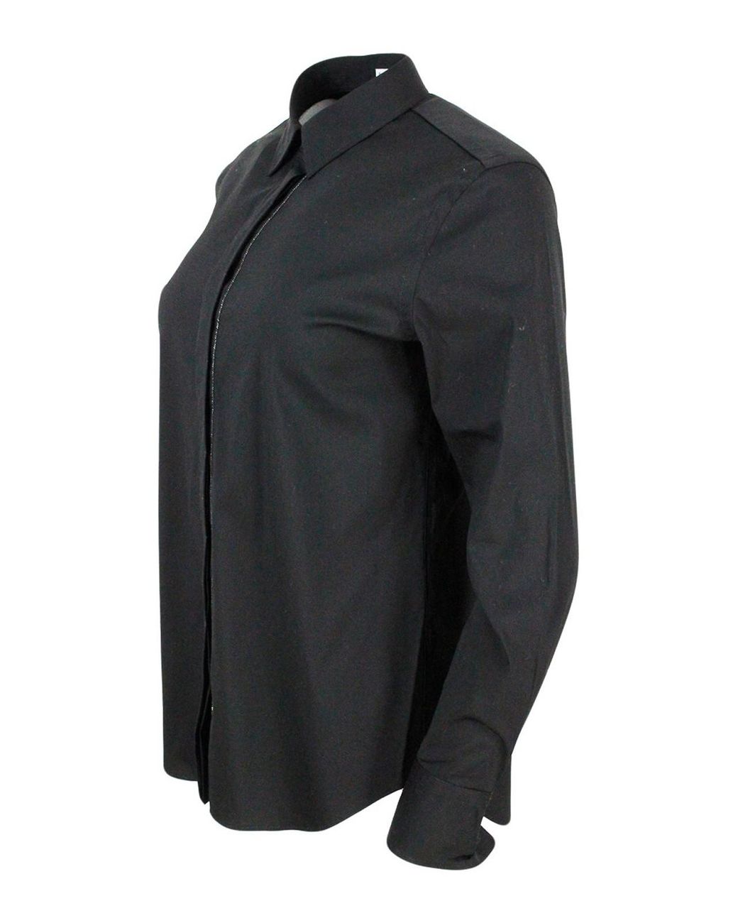 Brunello Cucinelli Black Cotton Shirt