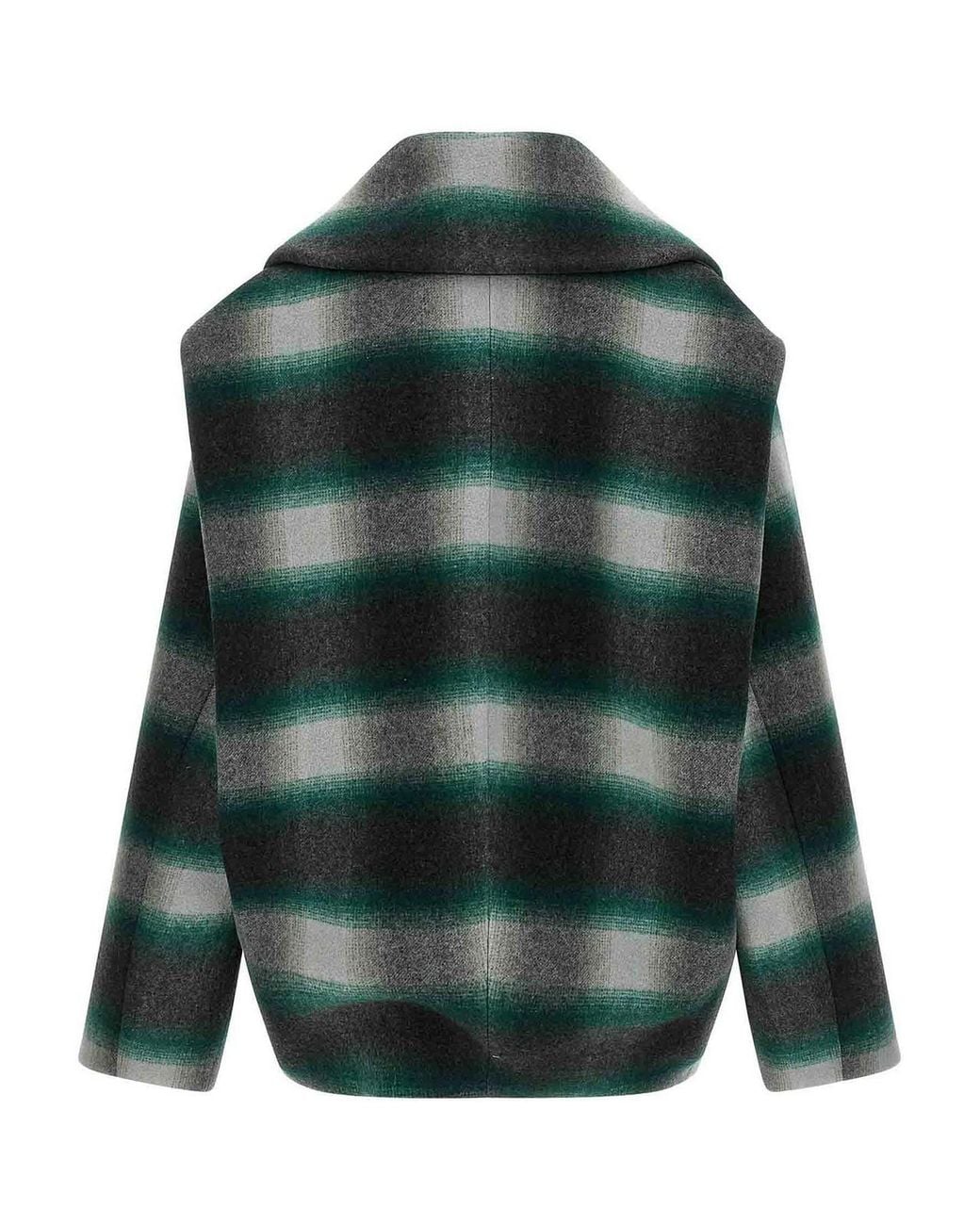 Balenciaga Green Workwear Cocoon Wool Jacket for men