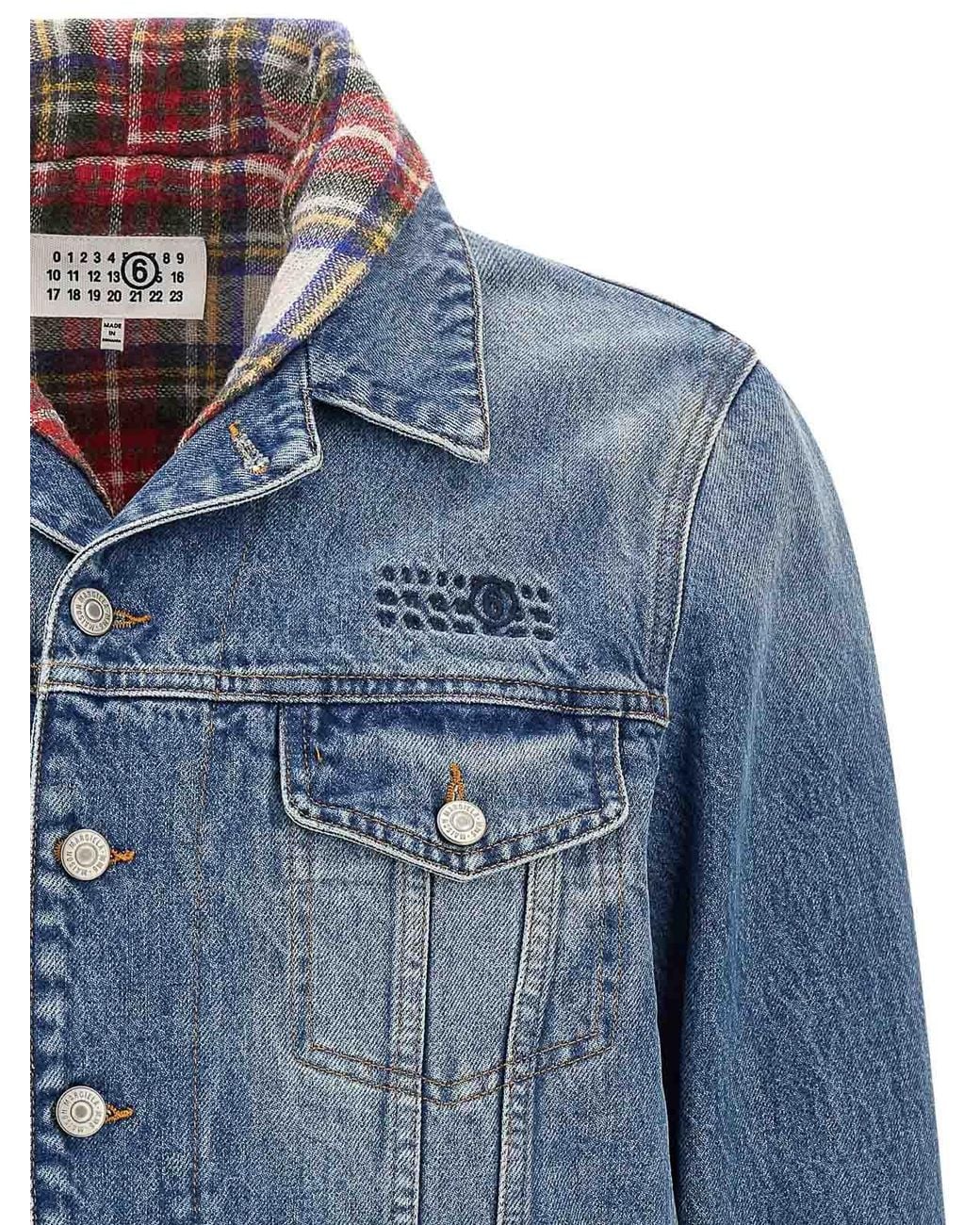 MM6 by Maison Margiela Blue Cotton Denim Jacket for men