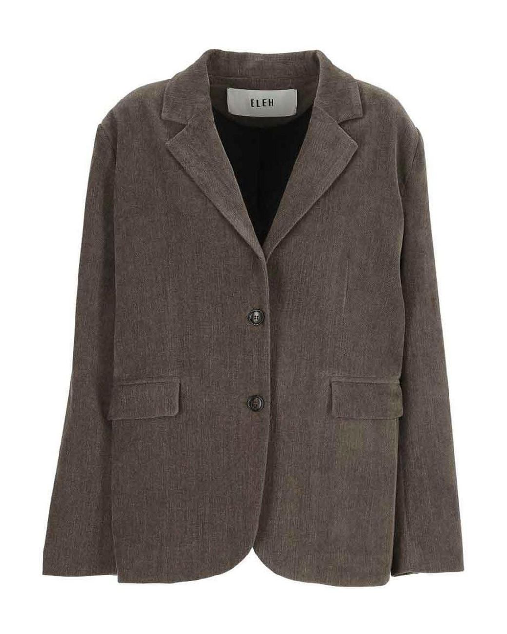 ELEH Black Corduroy-Effect Blazer