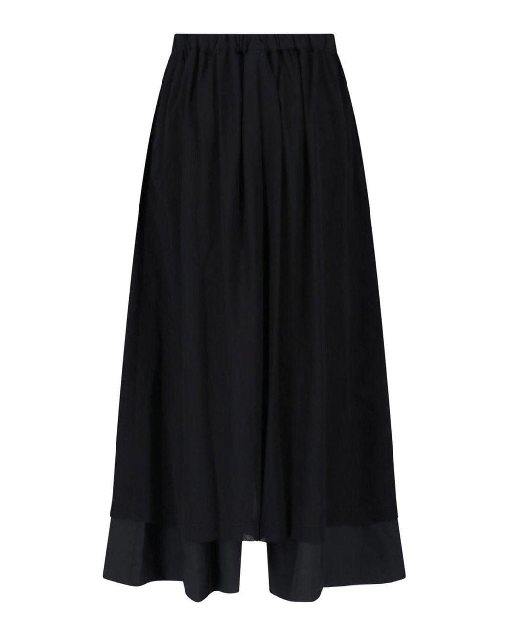 Comme des Garçons Black Layered Wool Skirt