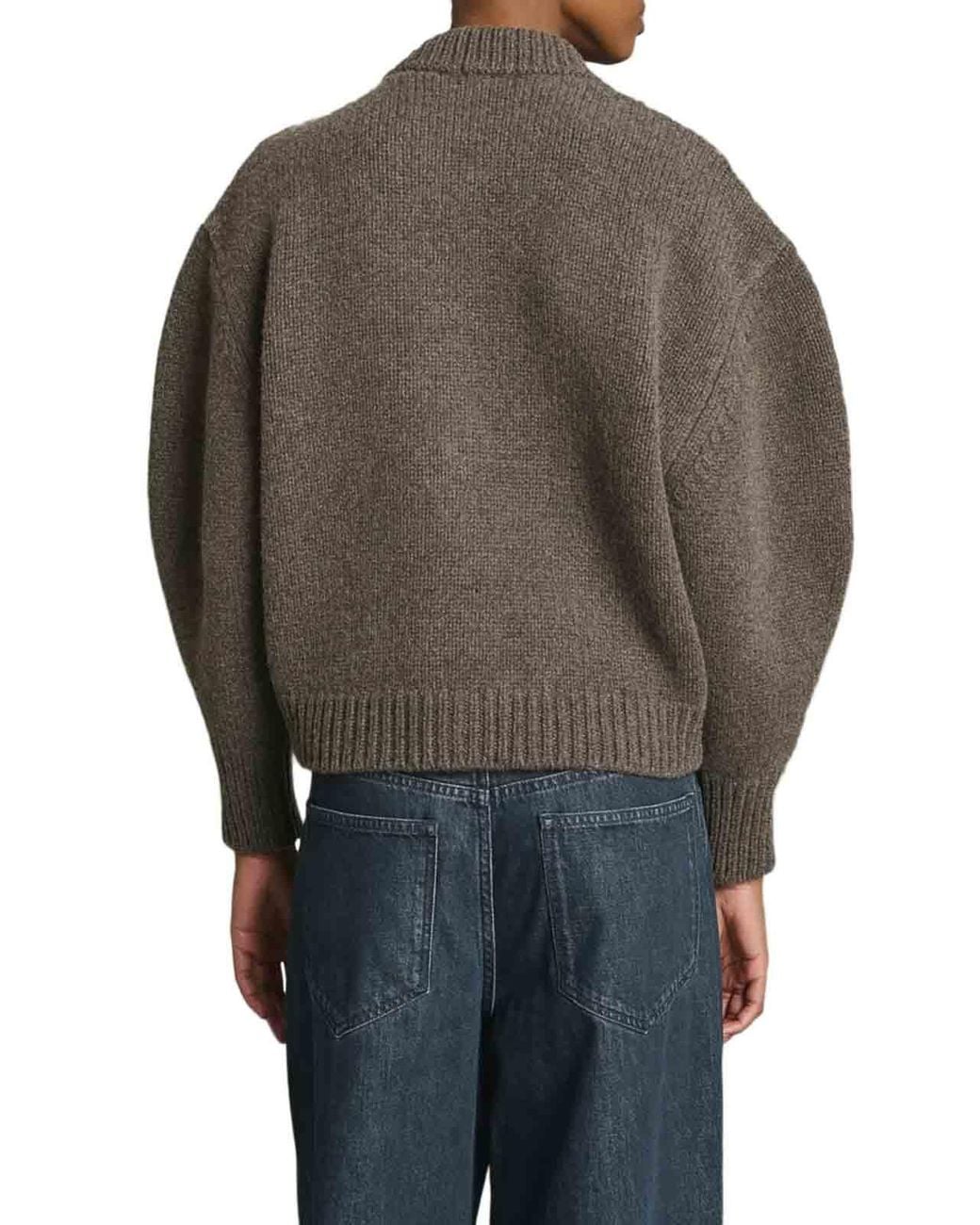 Soeur Brown Leonard Compact Wool Cardigan