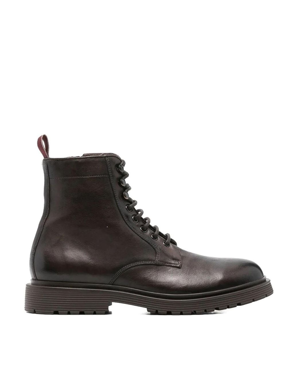 Sturlini Black Volga Lace-Up Leather Boots for men