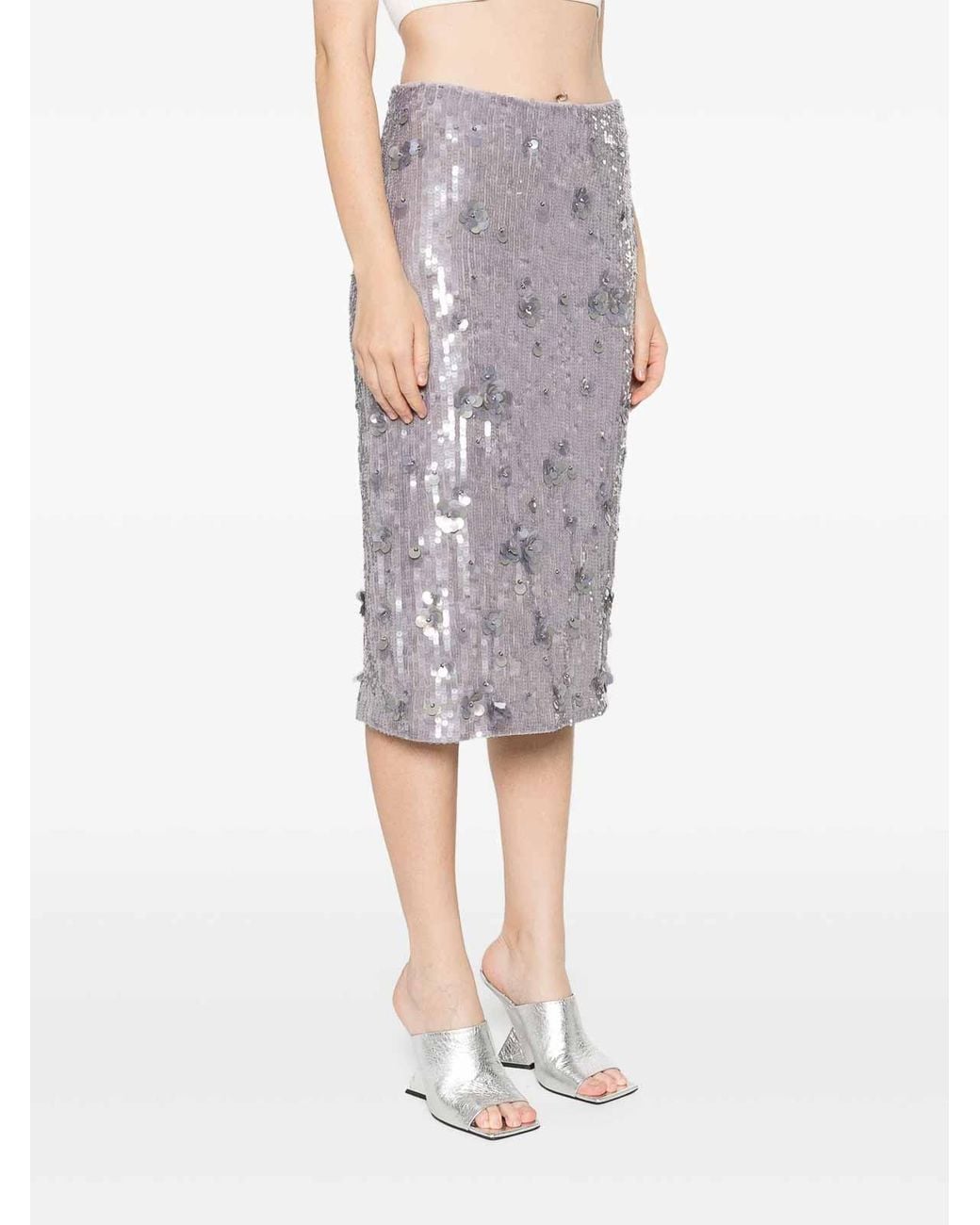 P.A.R.O.S.H. White Midi Skirts