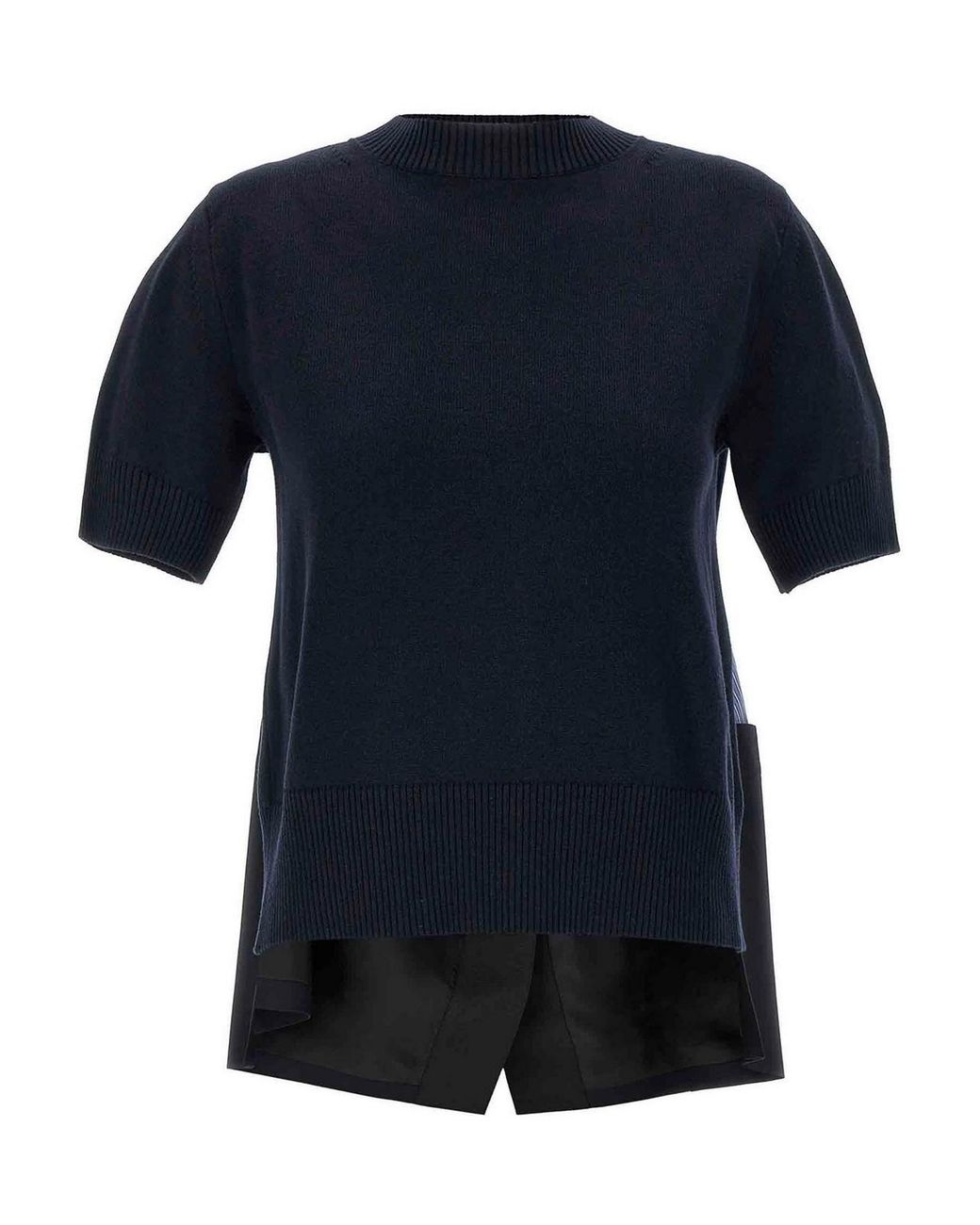 Sacai Blue Patchwork Sweater
