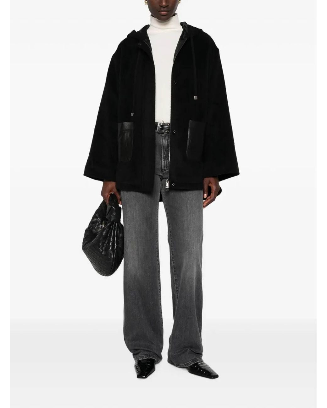 Fabiana Filippi Black Jacket Hoodede