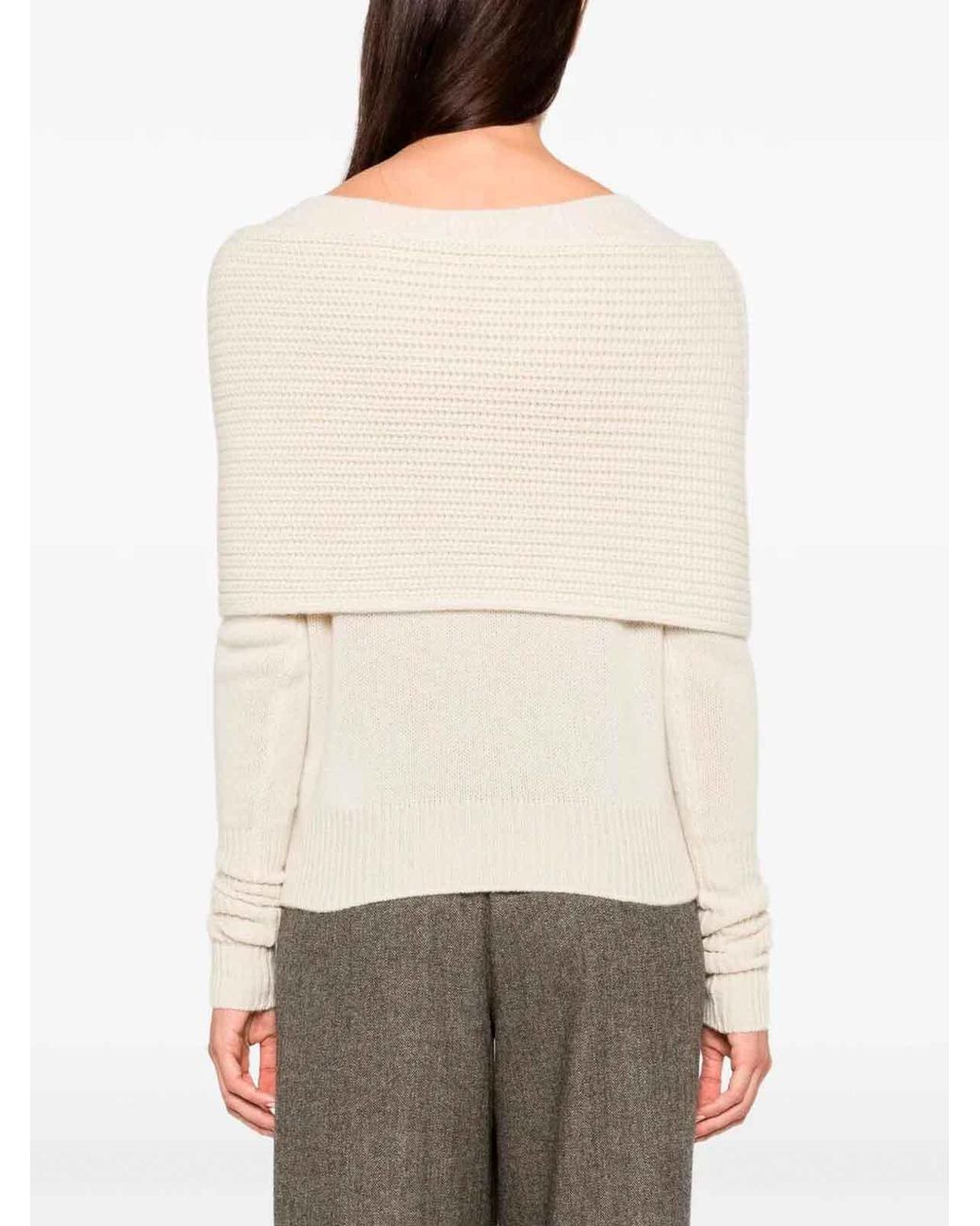 Ermanno Scervino Natural Round Neck Sweater