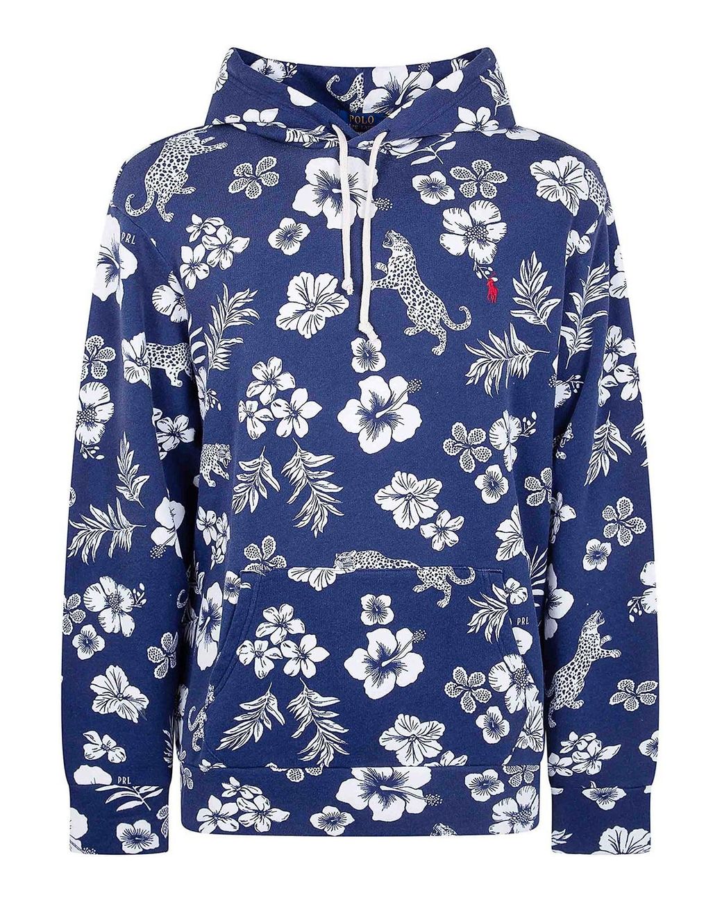 Polo Ralph Lauren Blue Hooded Long Sleeves Sweatshirt for men