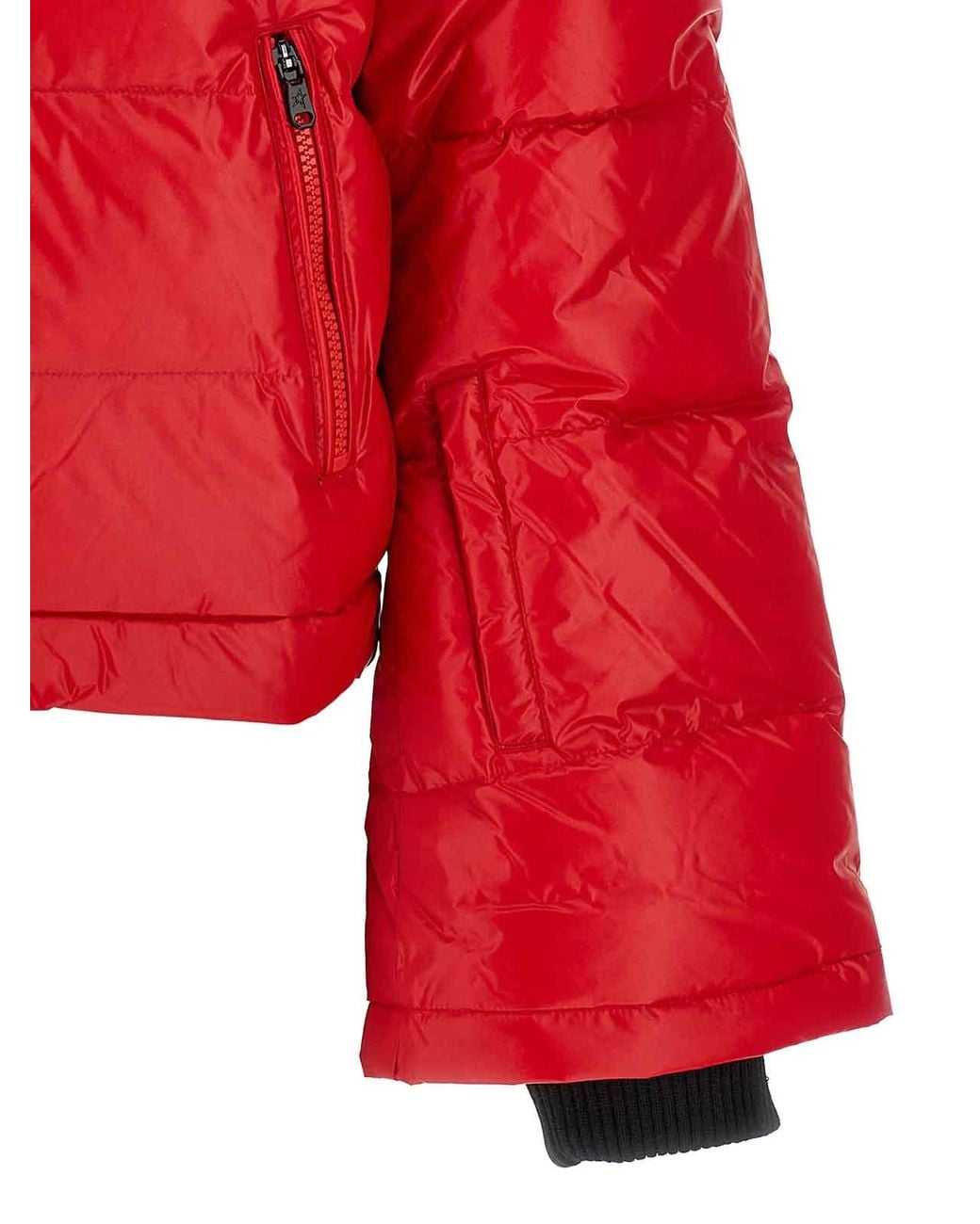 Perfect Moment Polar Flare Puffer Jacket in Red | Lyst