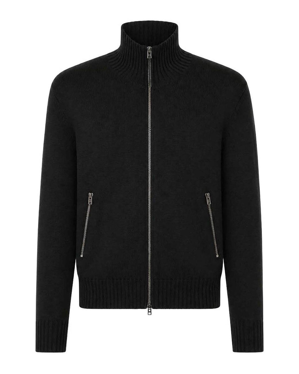 Tom Ford Black Zip-Up Cardigan for men
