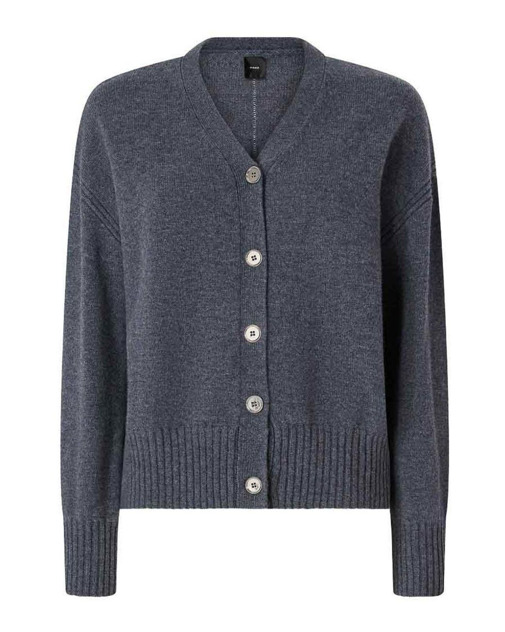 Pinko Blue Vienna Wool Cardigan With Buttons By