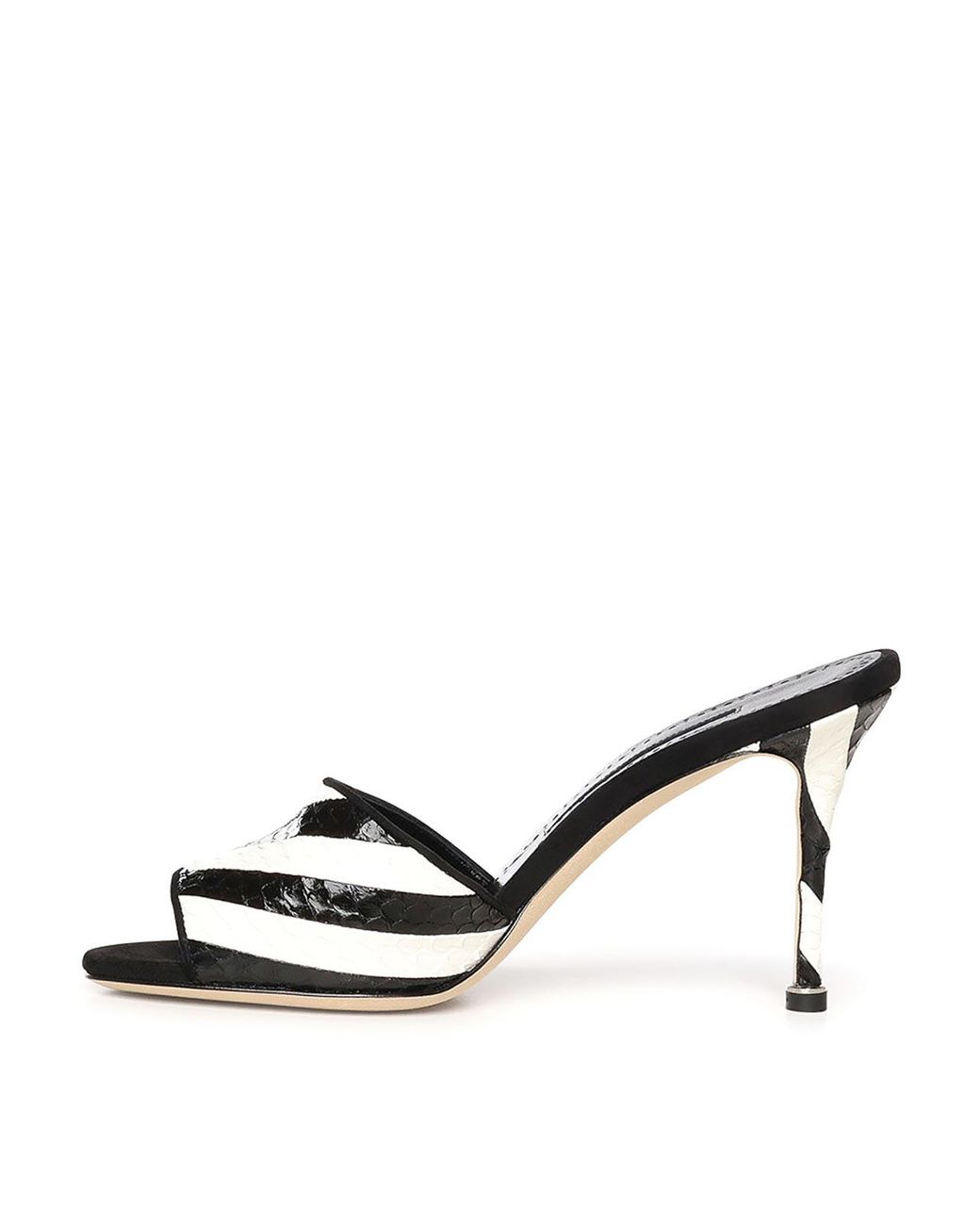 Manolo Blahnik White Sandals Elaphe Carinata