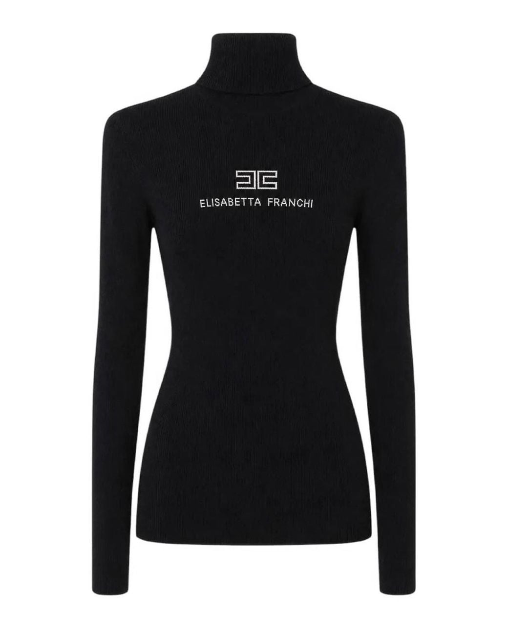 Elisabetta Franchi Black Maglia Tricot Nero/Burro