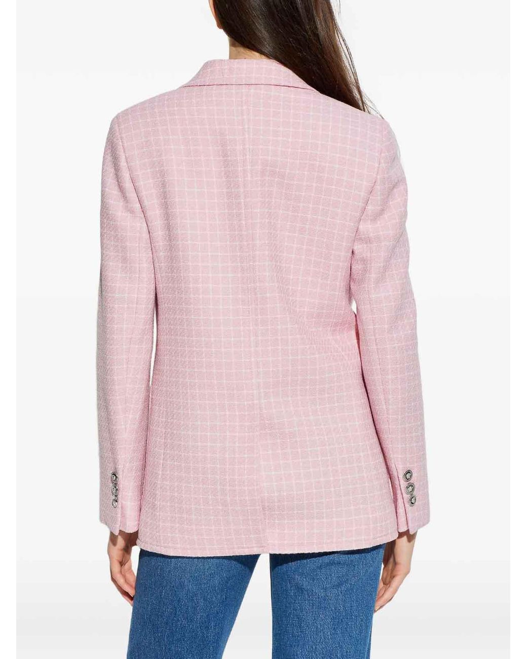 Versace Pink Crêpe Tweed Blazer