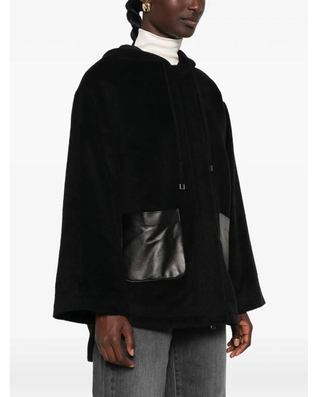 Fabiana Filippi Black Jacket Hoodede