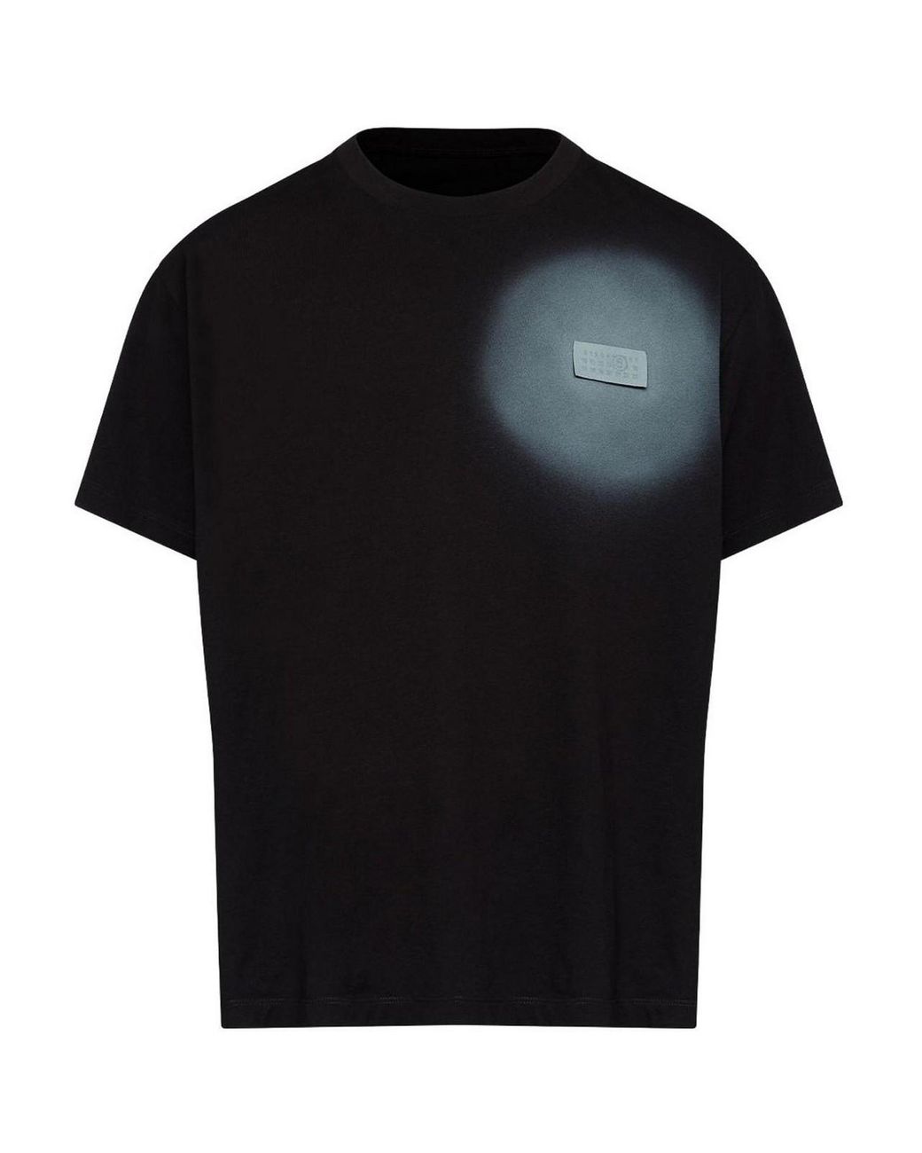 MM6 by Maison Margiela Black Short-Sleeved Cotton T-Shirt for men
