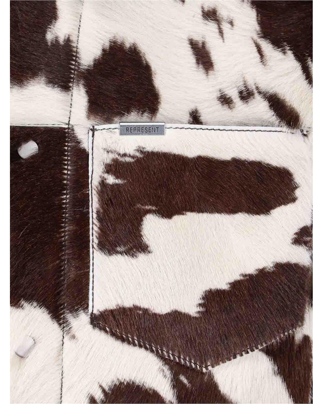 Represent Brown Animal Print Jacket for men