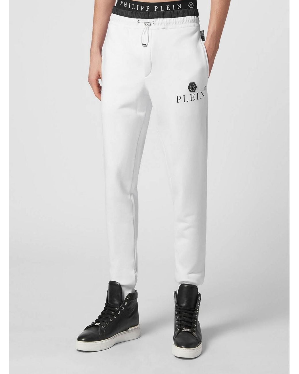 Philipp Plein White Jump Sweats